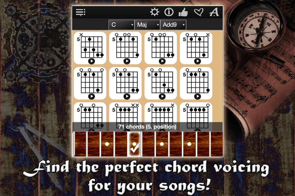 Find the perfect chord voicing for your songs! Find the perfect chord voicing for your songs!