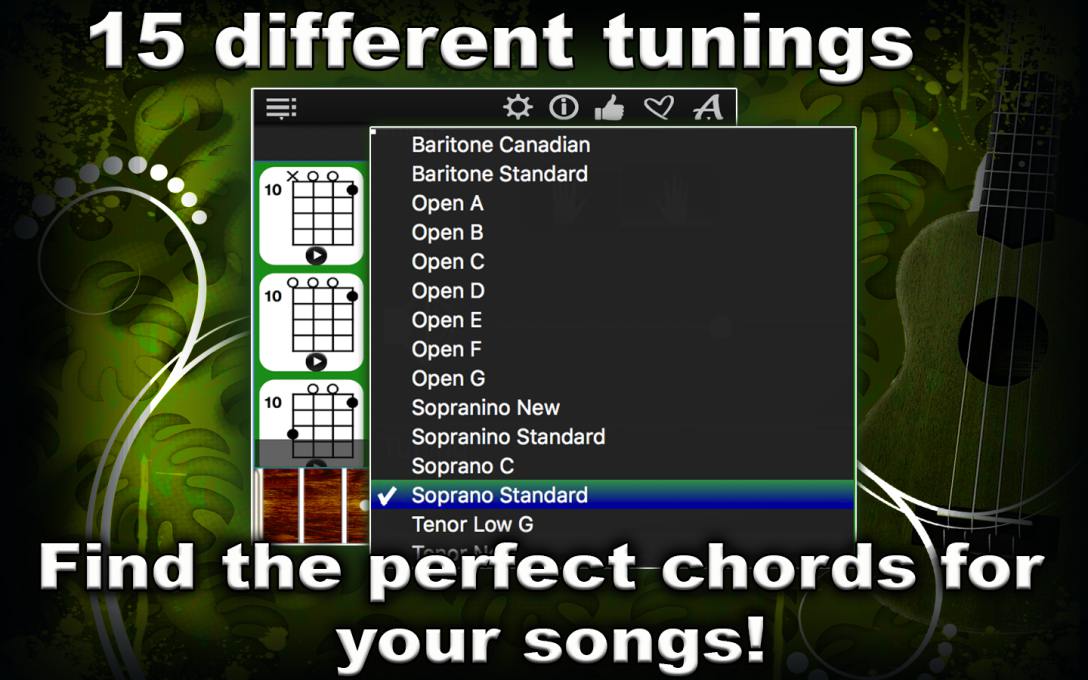 15 different tunings, Find the perfect chords for your songs! Find-the-perfect-ukulele-chords1